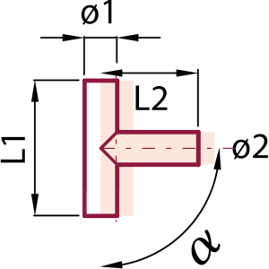 Pièces de liaison réductions de diamètre, T pour la sécurité des convoyeurs à bande et des élévateurs à godets.